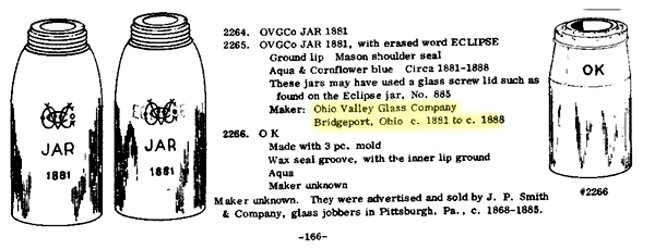 OVGCo. Marked Fruit Jars