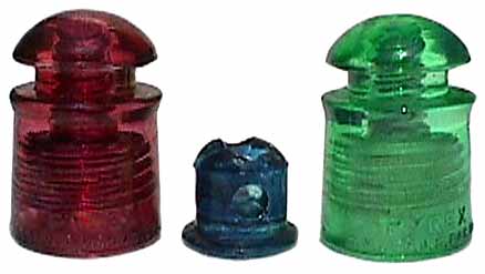 Assorted dyed insulators