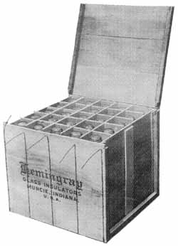 Hemingray Glass Insulators wooden packing box
