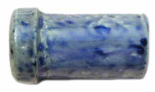 Glazed Pottery Tubes - Blue