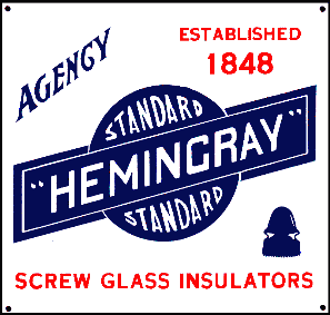 Rare Hemingray Insulators Porcelain Sign