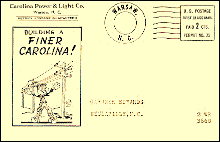 Reddy Kilowatt "Building a Finer Carolina!"