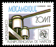Stamp depicting insulators