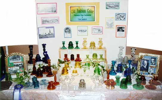 "Old Fashioned Color" - "Depression Glass Candlesticks and Glass Insulators" - Ginny Way, Waterbury, Connecticut